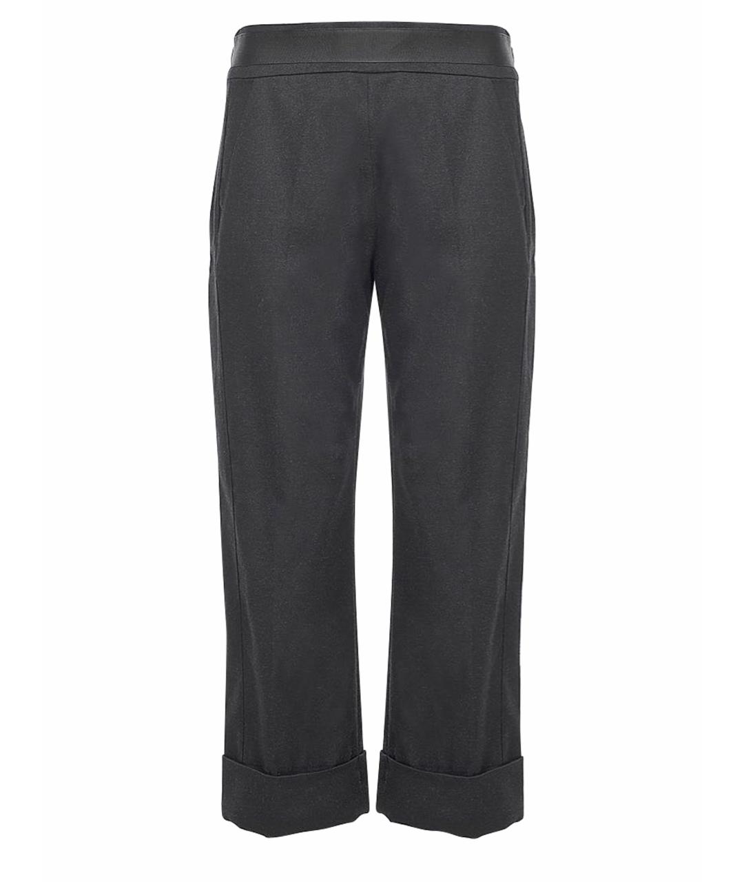 BALENCIAGA Черные шерстяные прямые брюки, фото 1