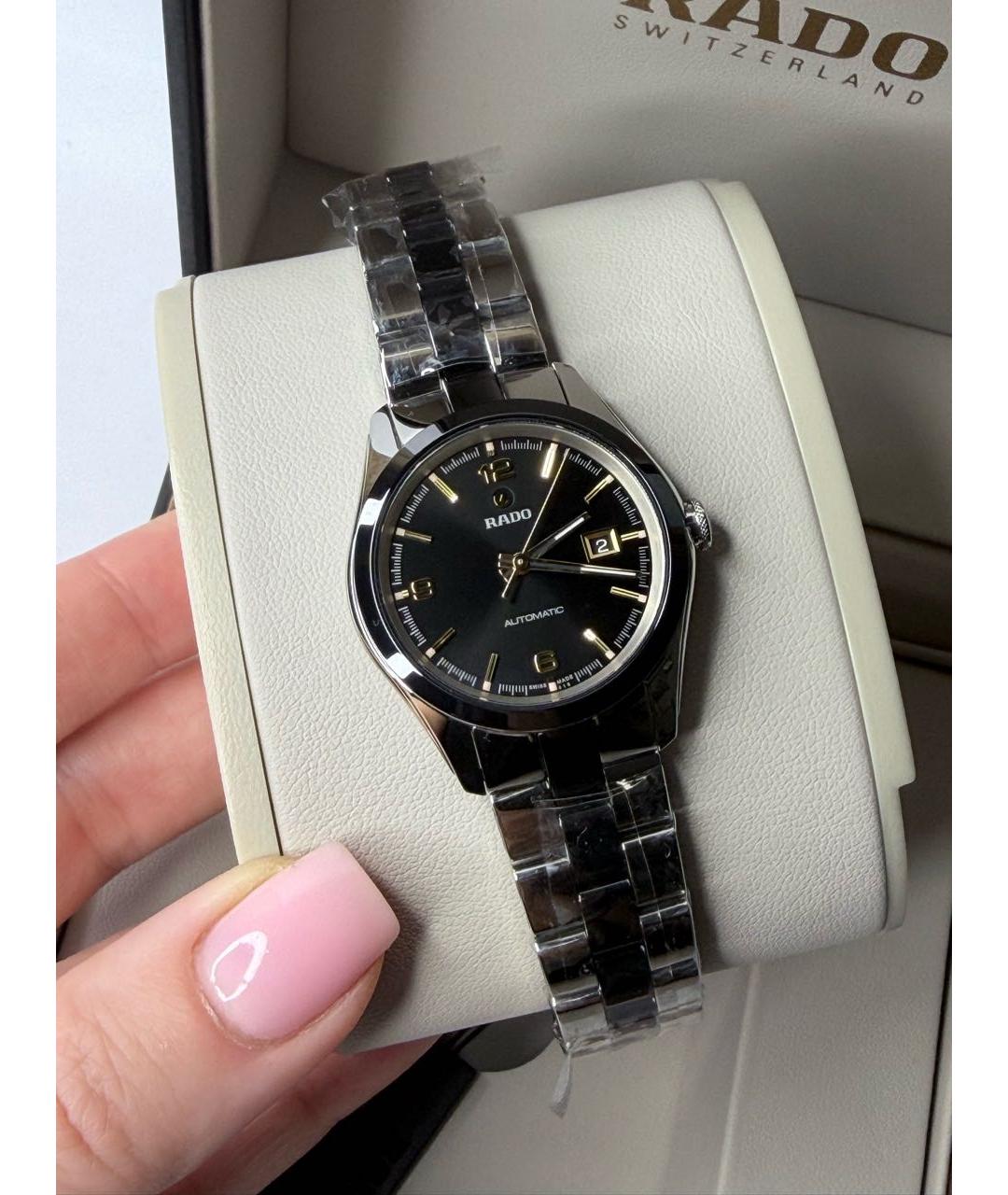 RADO Черные стальные часы, фото 3