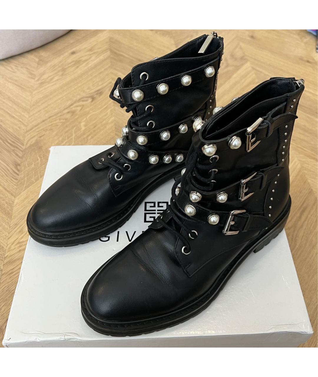 GIVENCHY Черные кожаные ботинки, фото 3