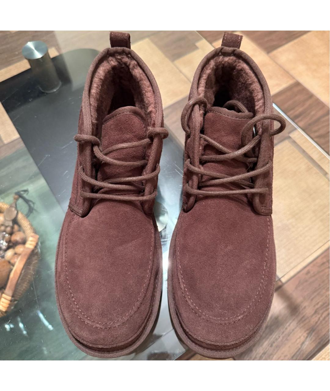 UGG AUSTRALIA Коричневые замшевые высокие ботинки, фото 2