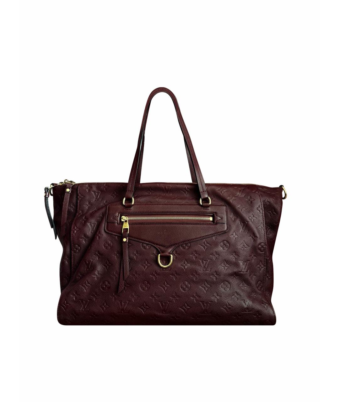 LOUIS VUITTON Бордовая кожаная сумка тоут, фото 1