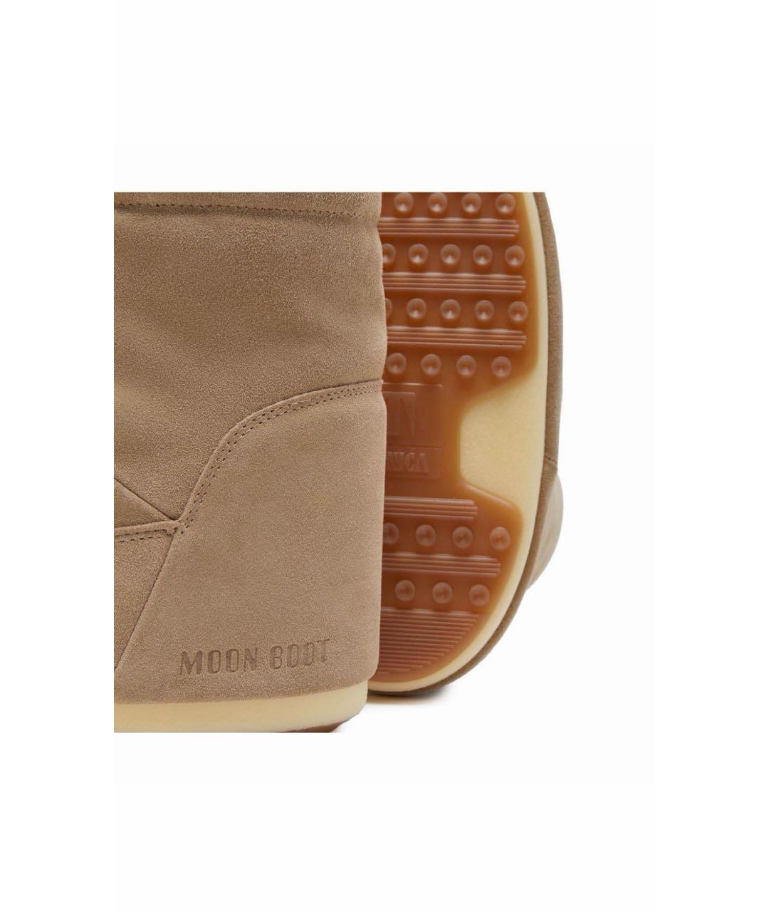 MOON BOOT Бежевые замшевые сапоги, фото 2