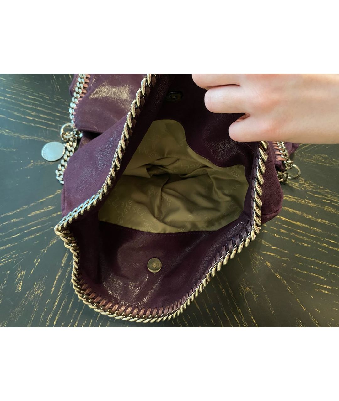 STELLA MCCARTNEY Фиолетовая тканевая сумка тоут, фото 5