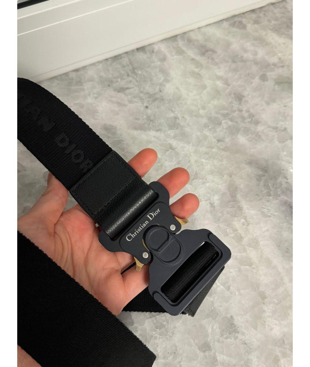 CHRISTIAN DIOR Черная кожаная сумка на плечо, фото 5