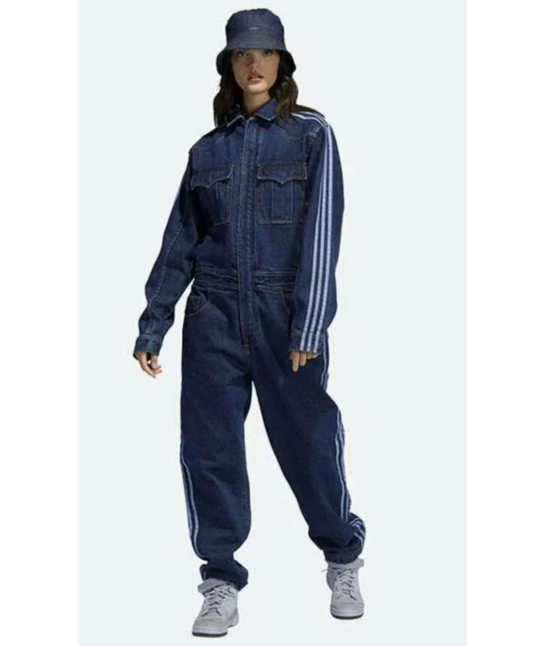 ADIDAS Темно-синий деним комбинезон, фото 2