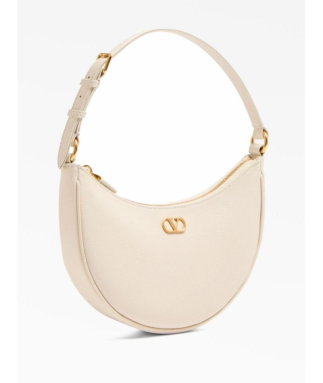 VALENTINO Бежевая кожаная сумка через плечо, фото 9