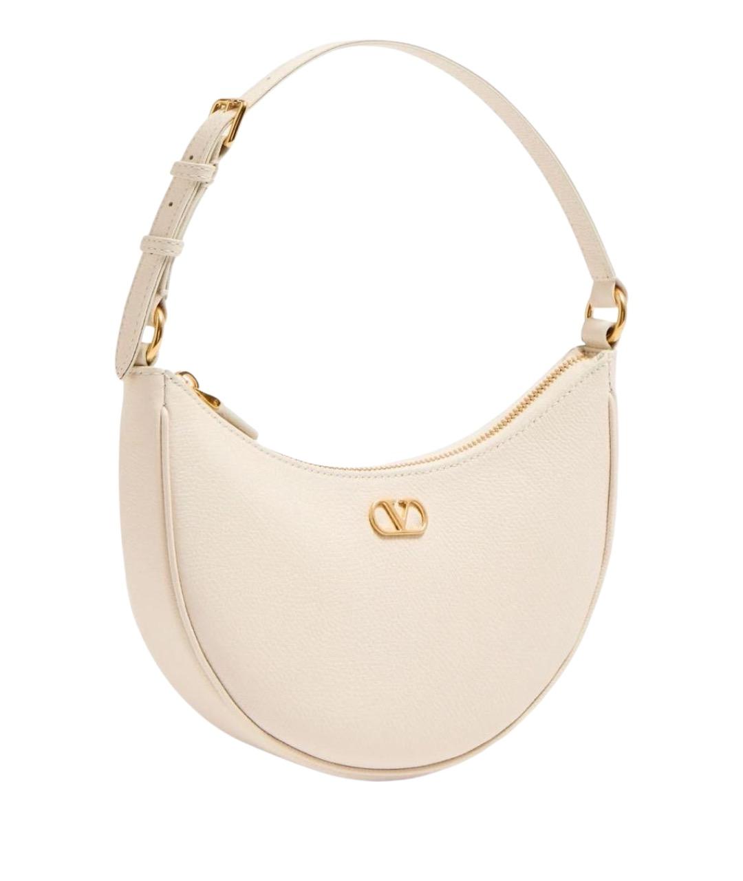 VALENTINO Бежевая кожаная сумка через плечо, фото 1