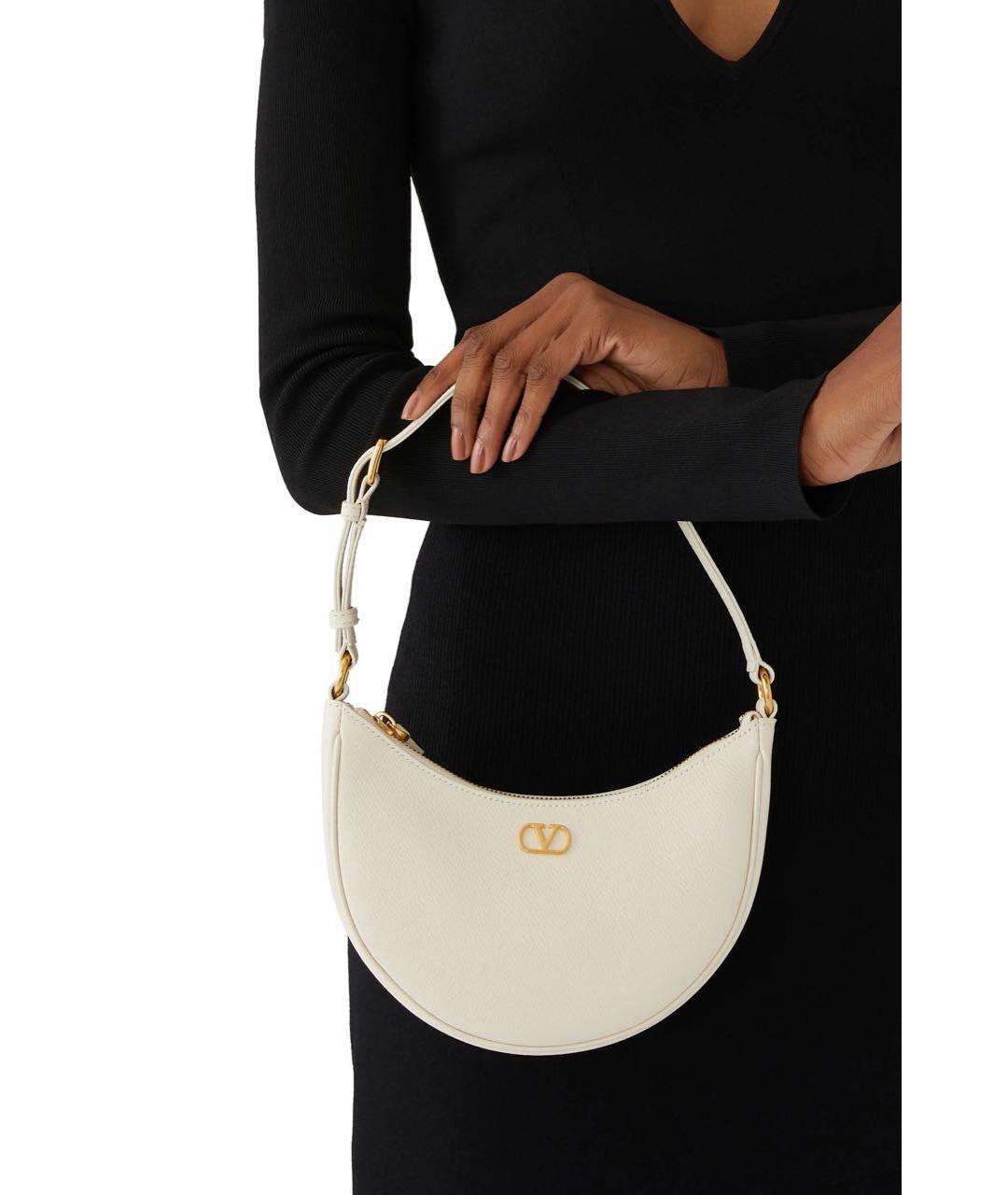 VALENTINO Бежевая кожаная сумка через плечо, фото 2