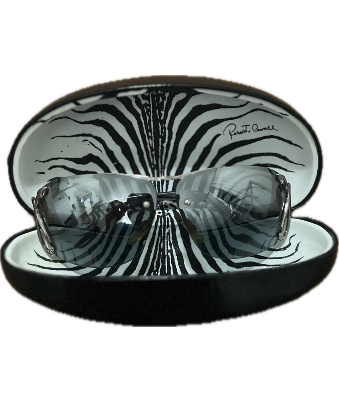 ROBERTO CAVALLI Серебряные металлические солнцезащитные очки, фото 4