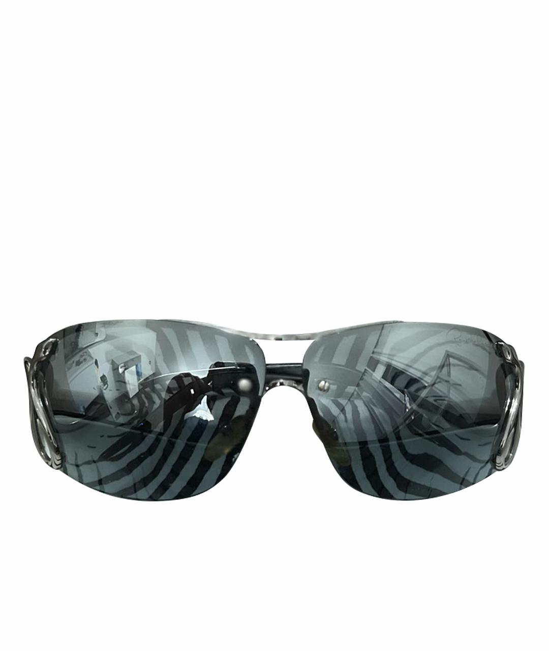 ROBERTO CAVALLI Серебряные металлические солнцезащитные очки, фото 1