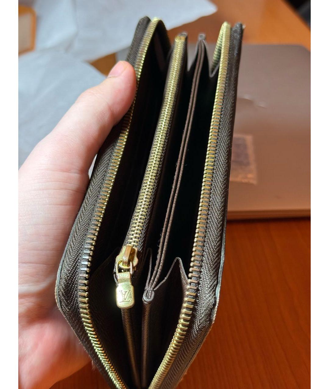 LOUIS VUITTON Коричневый кошелек, фото 3