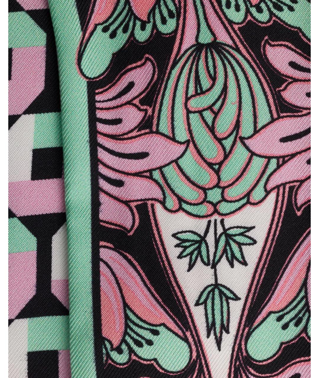 PRADA Розовый шелковый шарф, фото 2