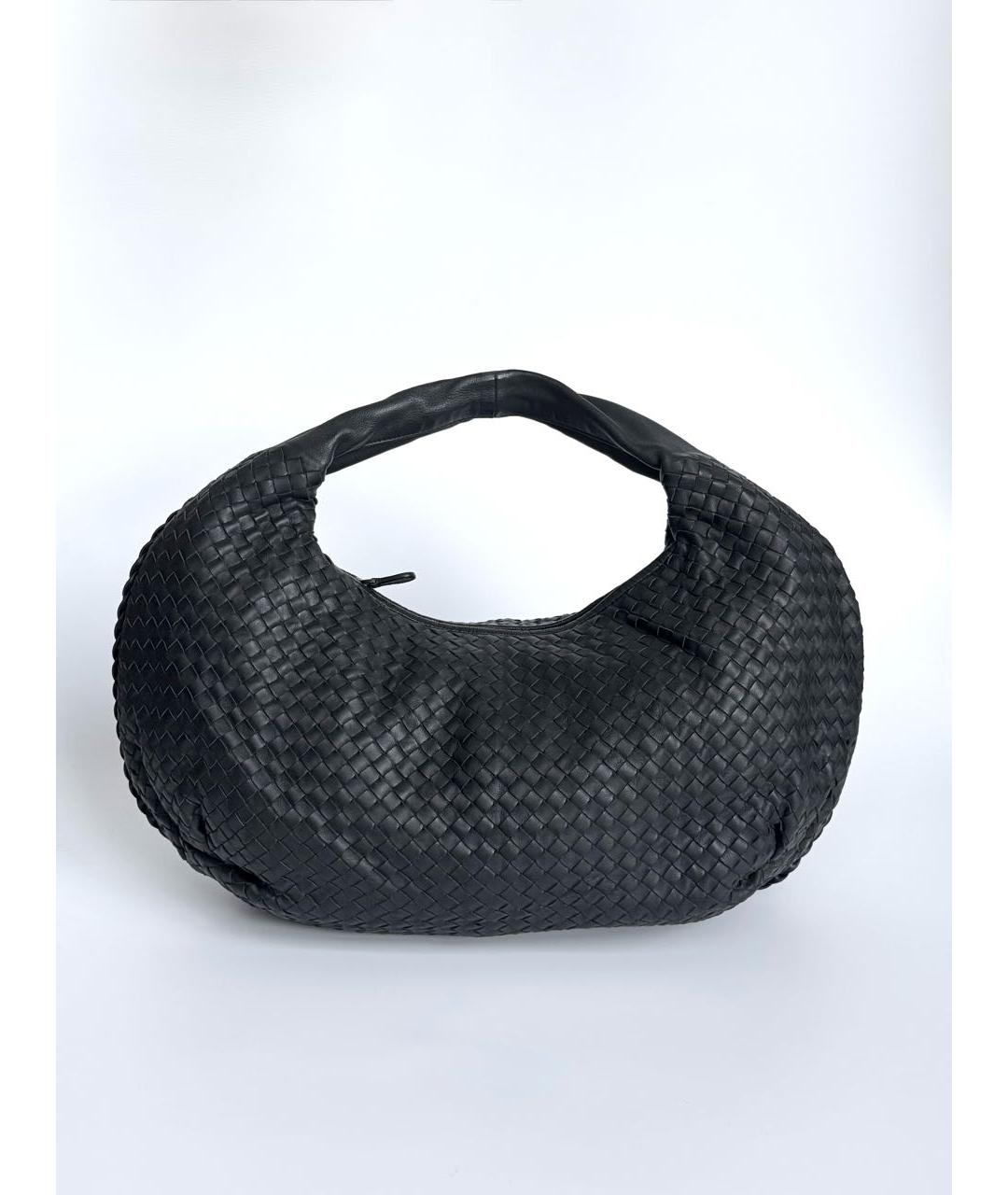 BOTTEGA VENETA Черная кожаная сумка через плечо, фото 3