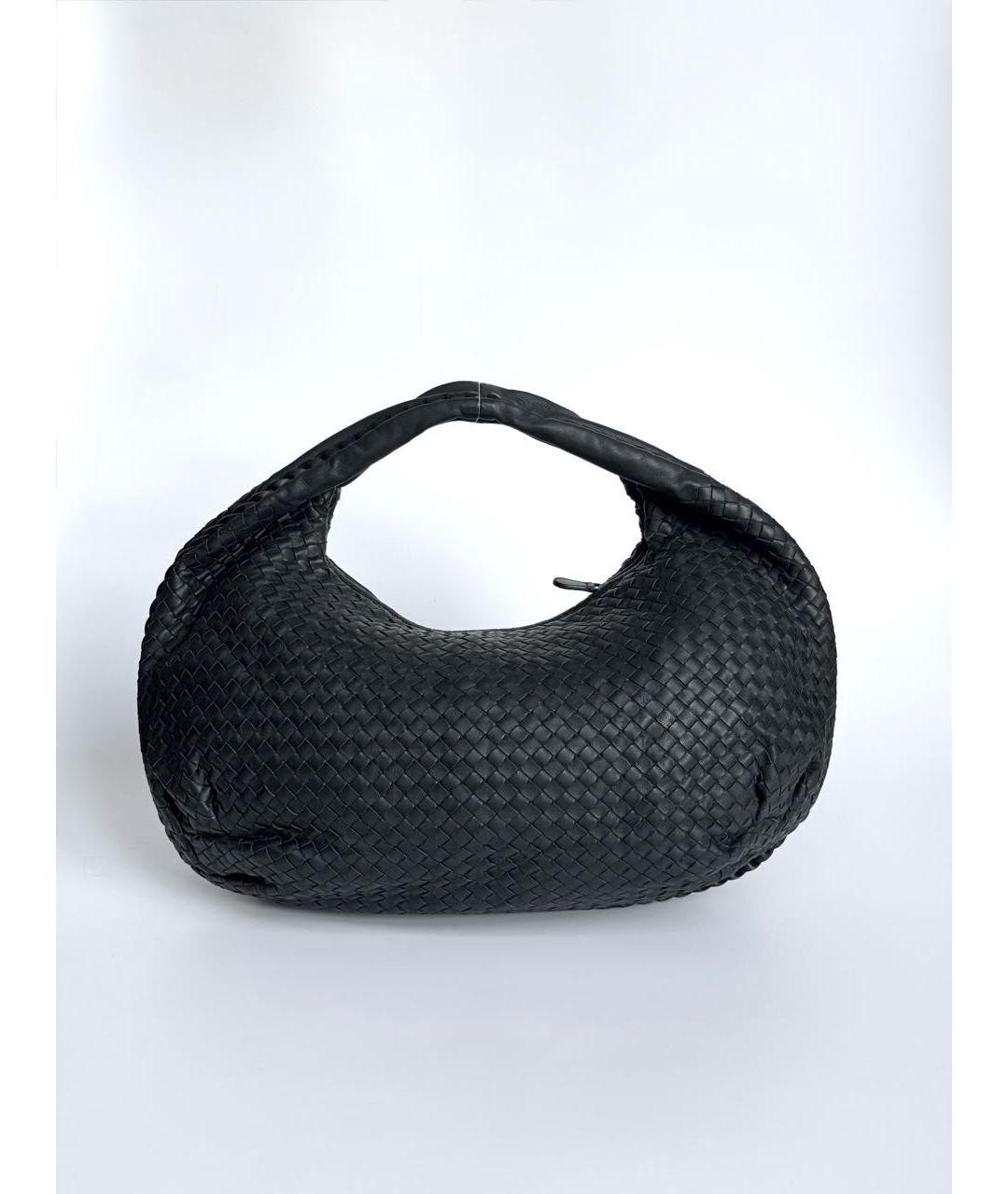 BOTTEGA VENETA Черная кожаная сумка через плечо, фото 9