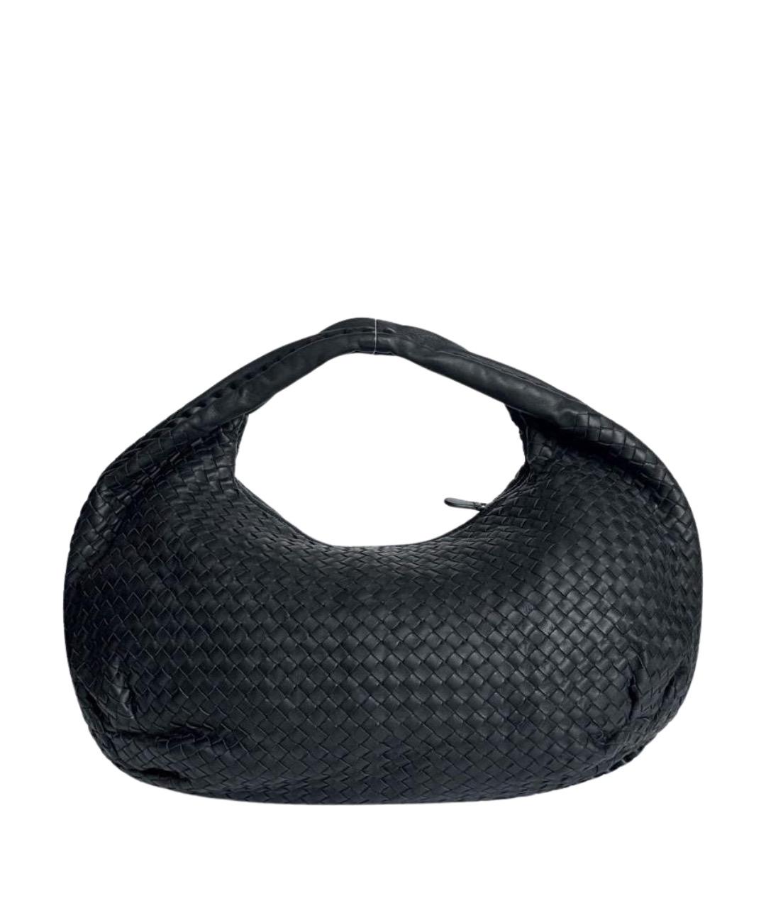 BOTTEGA VENETA Черная кожаная сумка через плечо, фото 1