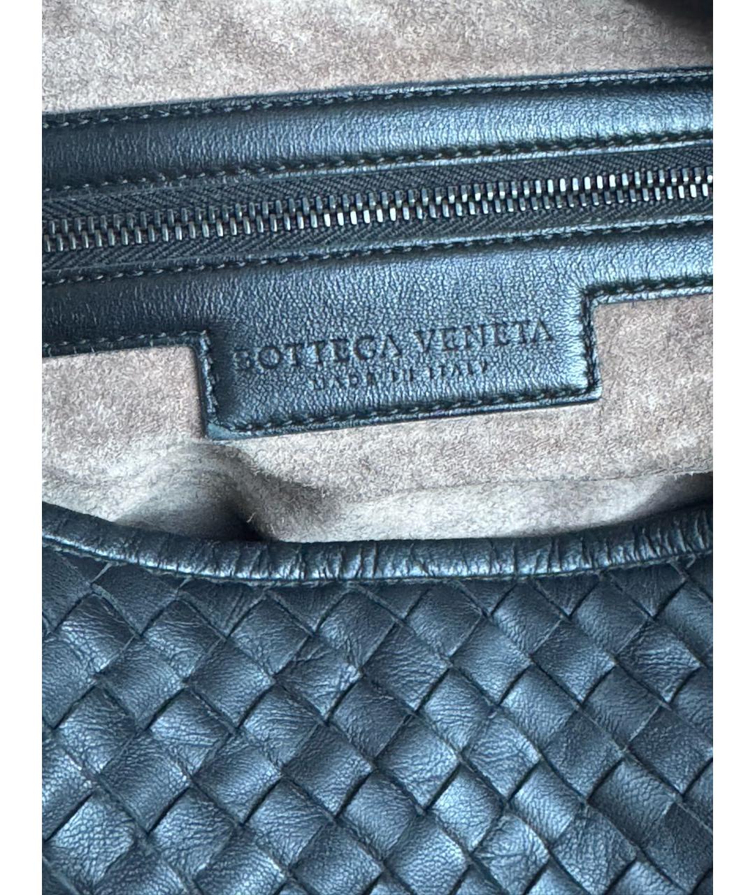 BOTTEGA VENETA Черная кожаная сумка через плечо, фото 6