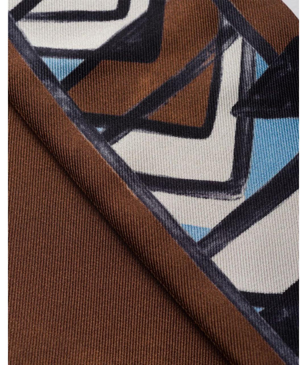 PRADA Коричневый шарф, фото 2