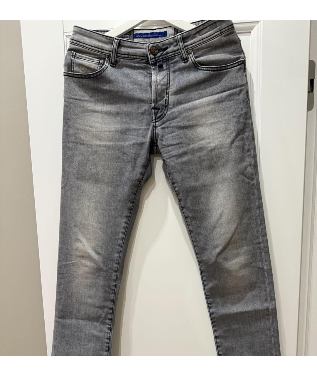 JACOB COHEN Серые хлопковые джинсы скинни, фото 8