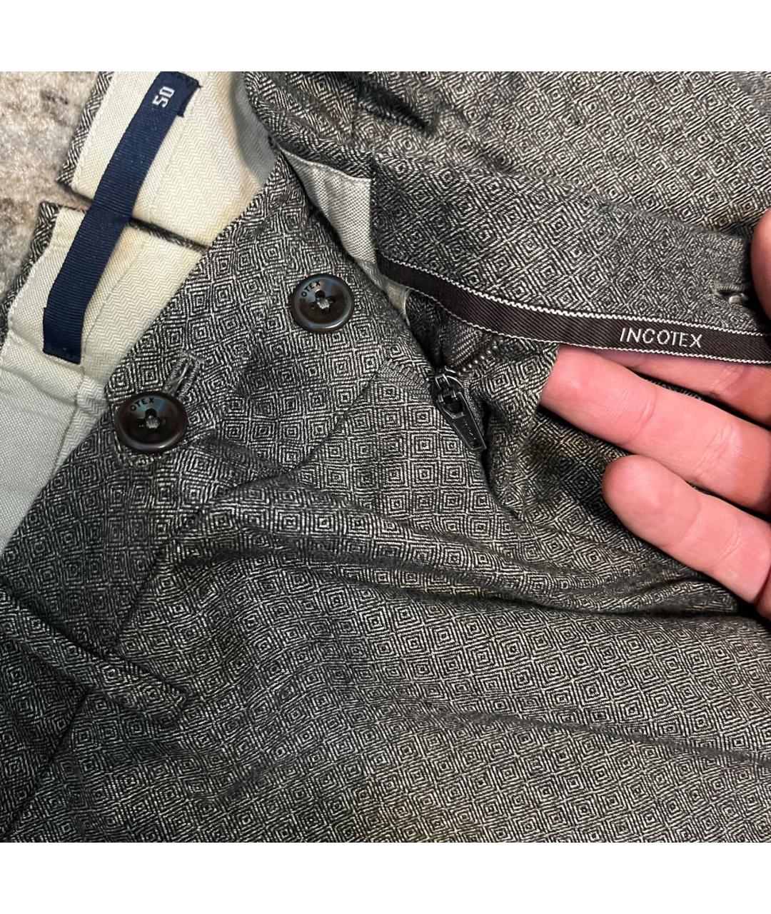 INCOTEX Хлопко-эластановые повседневные брюки, фото 3