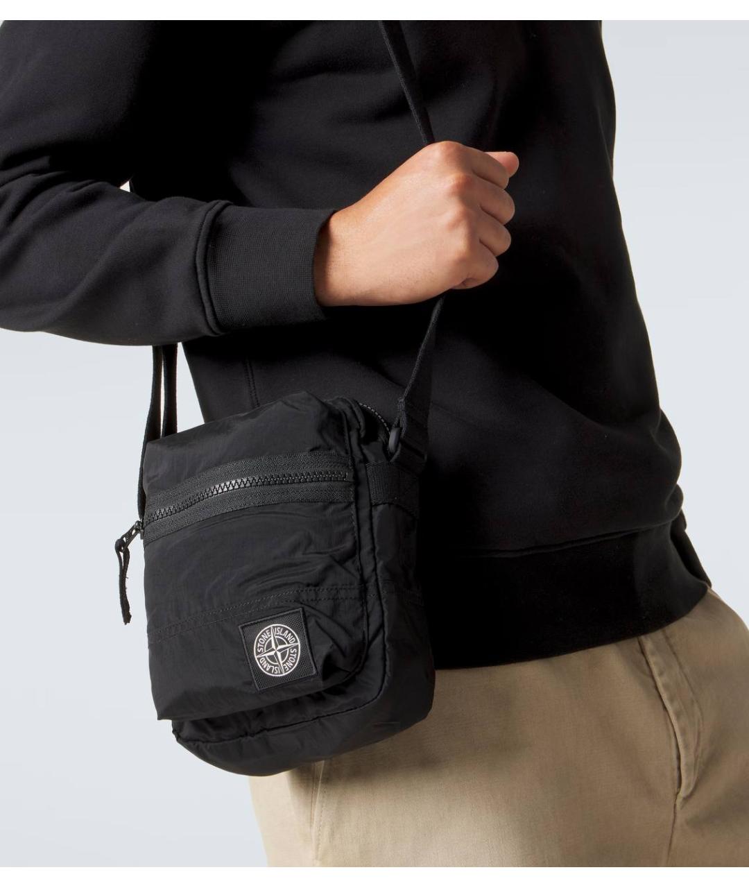 STONE ISLAND Черная сумка на плечо, фото 6