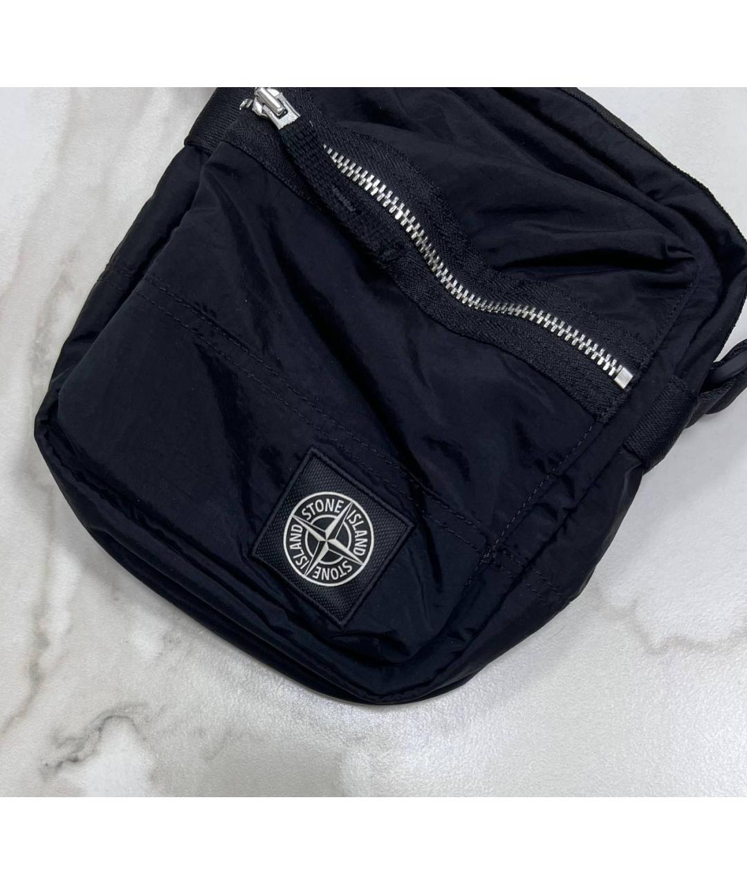 STONE ISLAND Черная сумка на плечо, фото 2