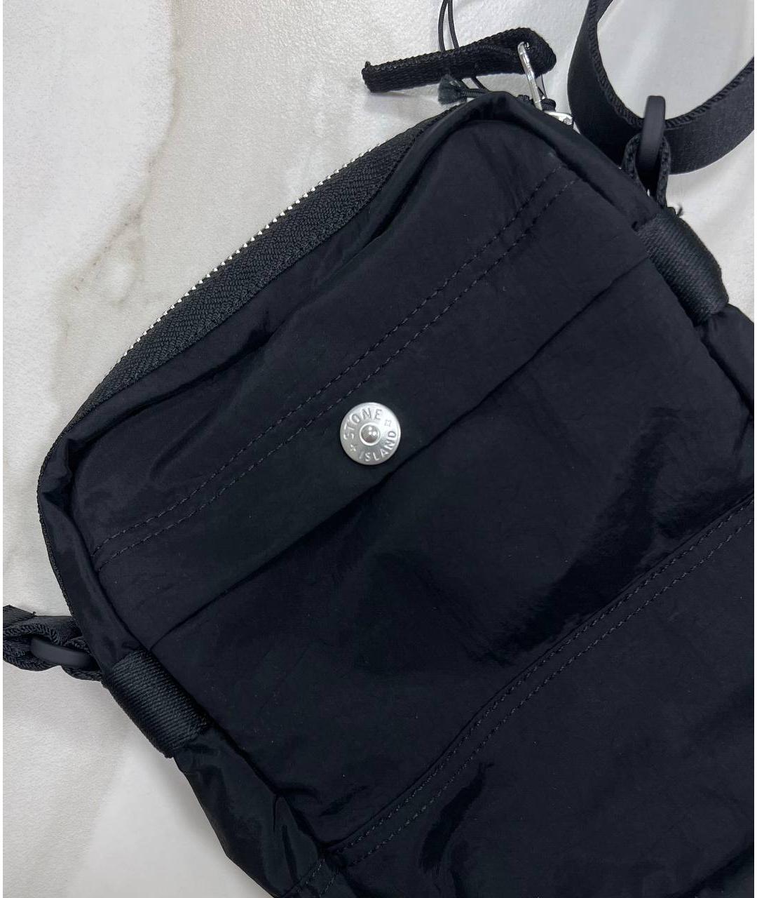 STONE ISLAND Черная сумка на плечо, фото 5