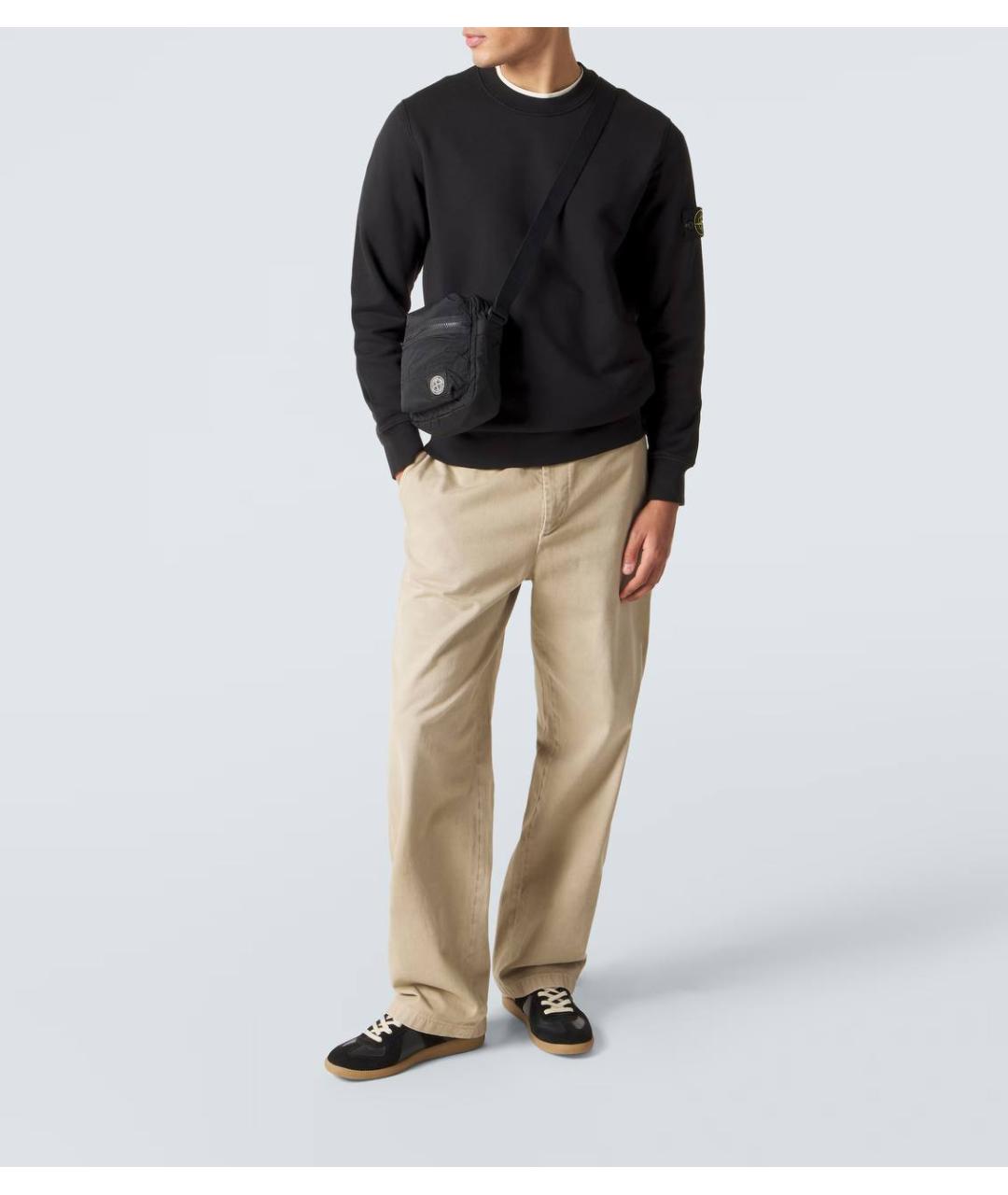 STONE ISLAND Черная сумка на плечо, фото 7