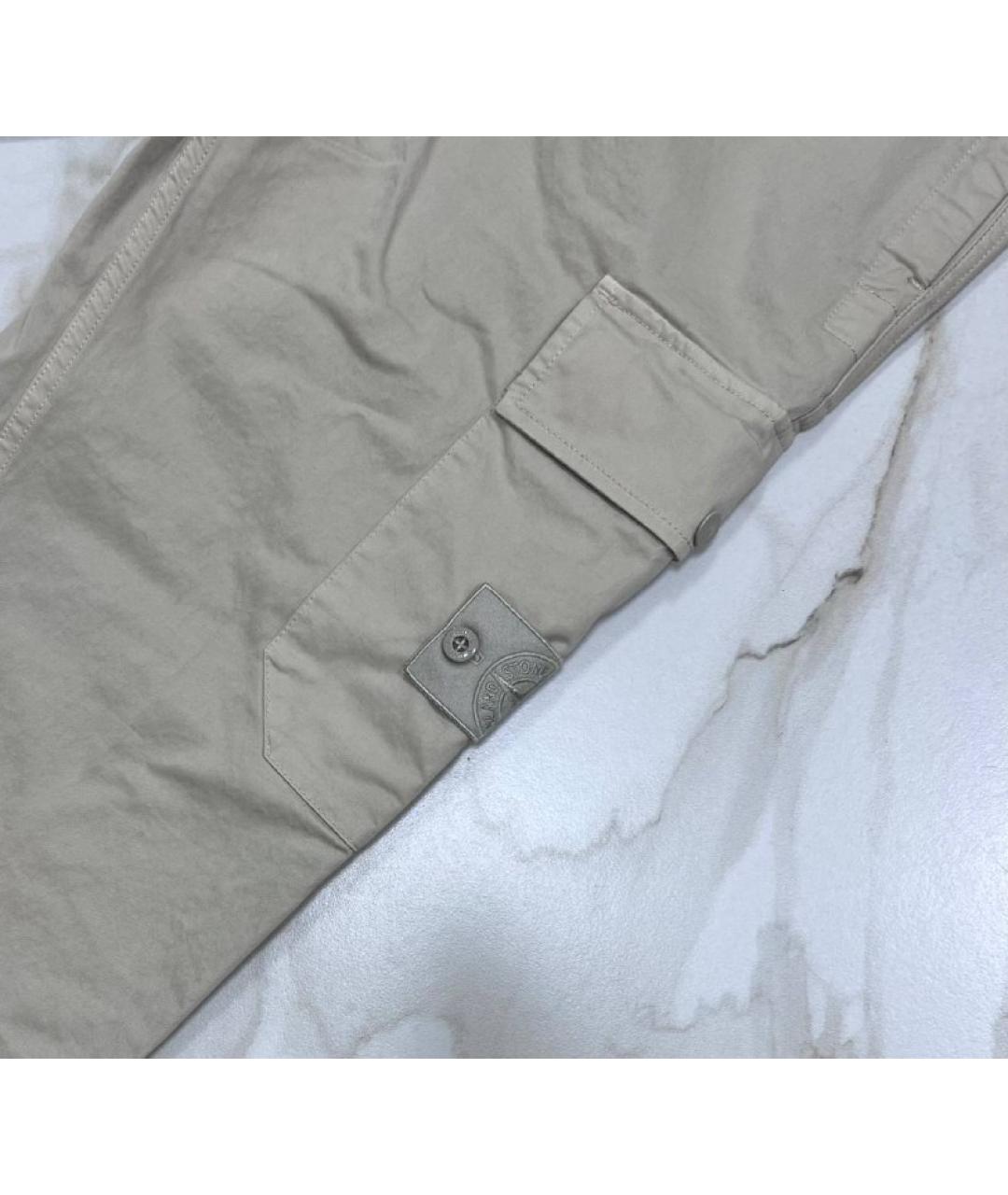 STONE ISLAND Бежевые повседневные брюки, фото 3