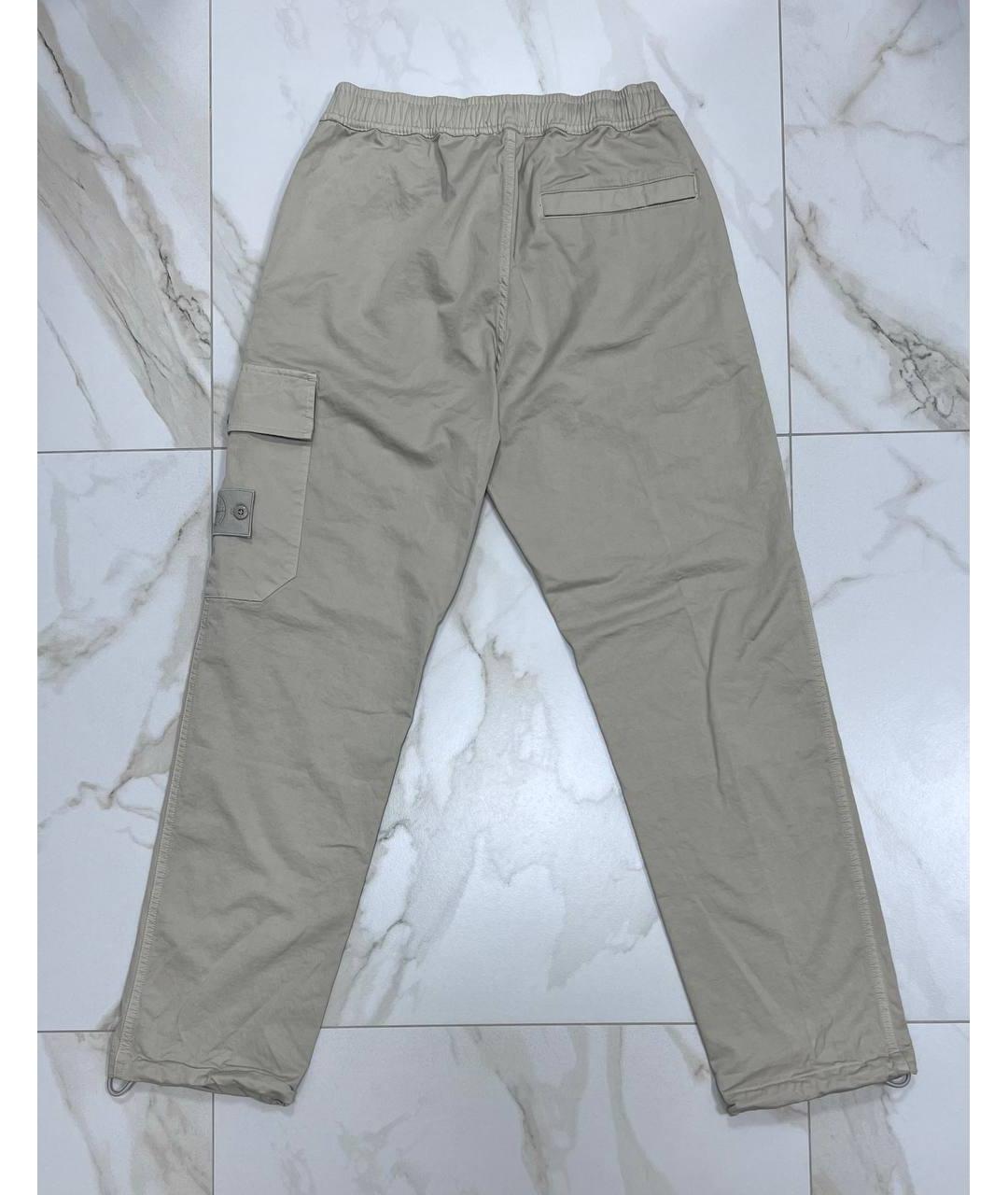 STONE ISLAND Бежевые повседневные брюки, фото 6