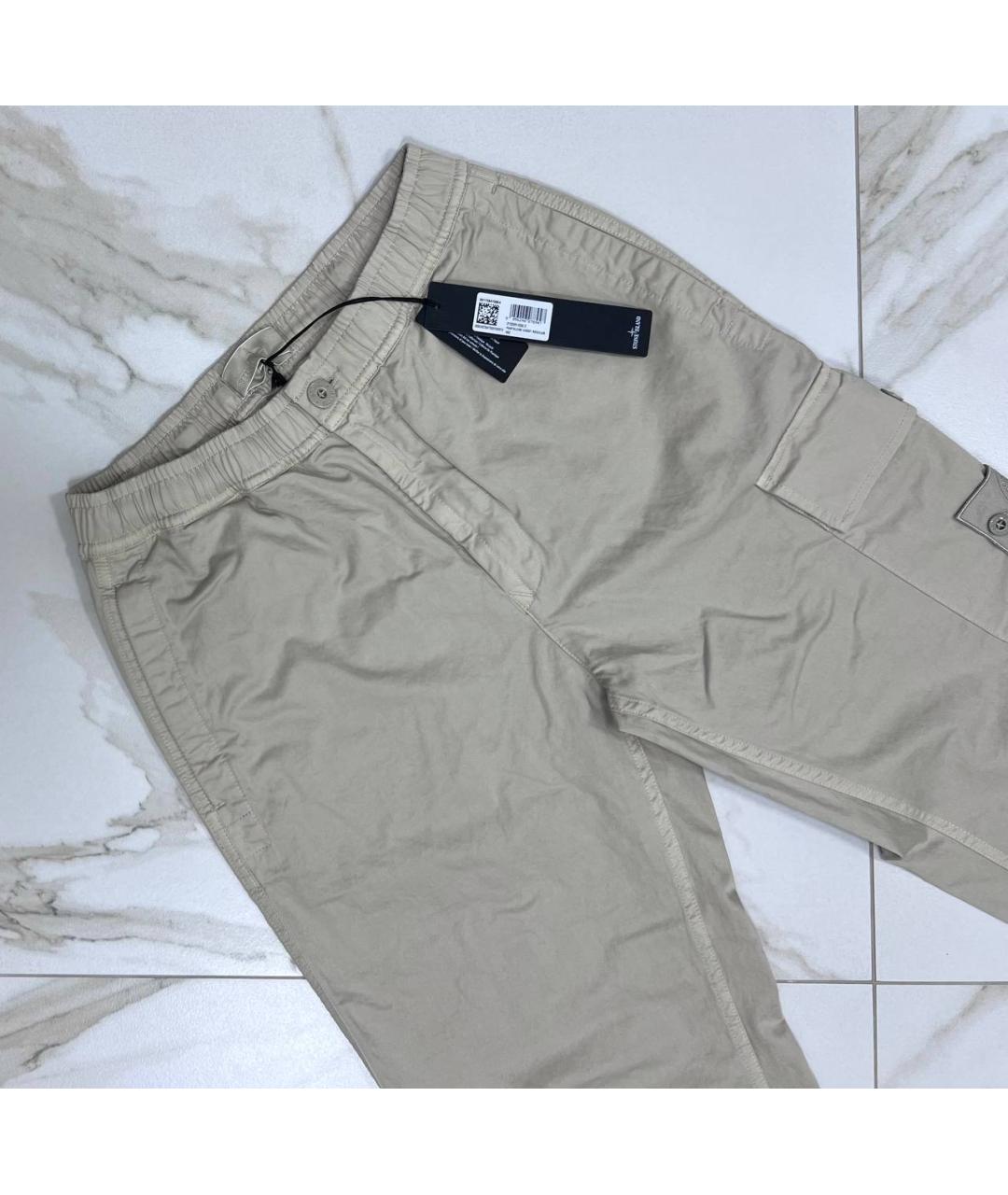 STONE ISLAND Бежевые повседневные брюки, фото 2