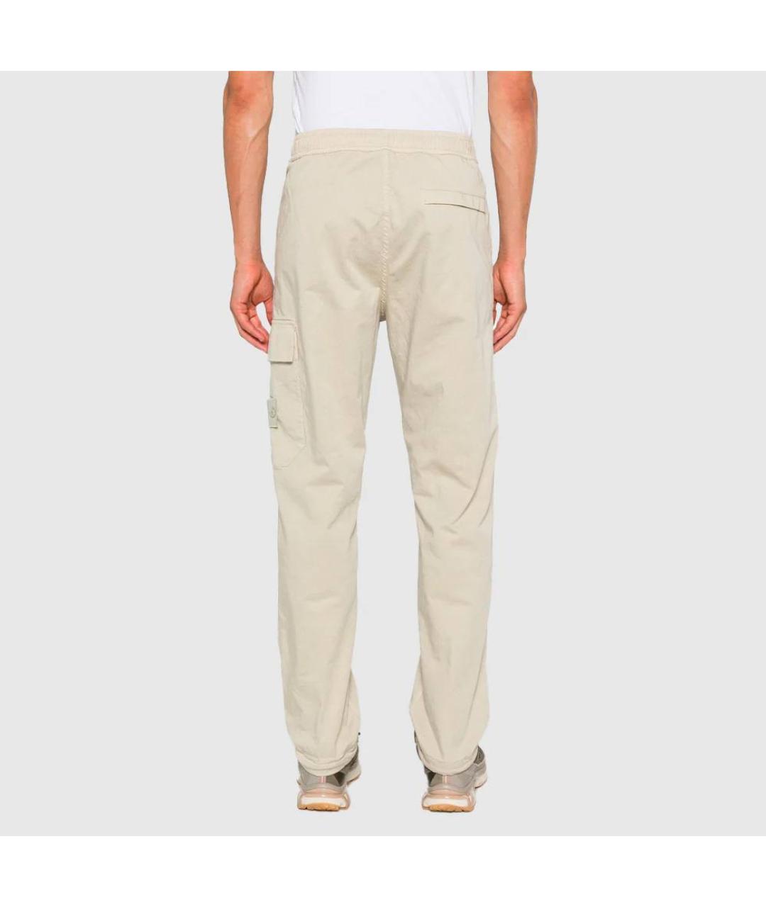 STONE ISLAND Бежевые повседневные брюки, фото 9