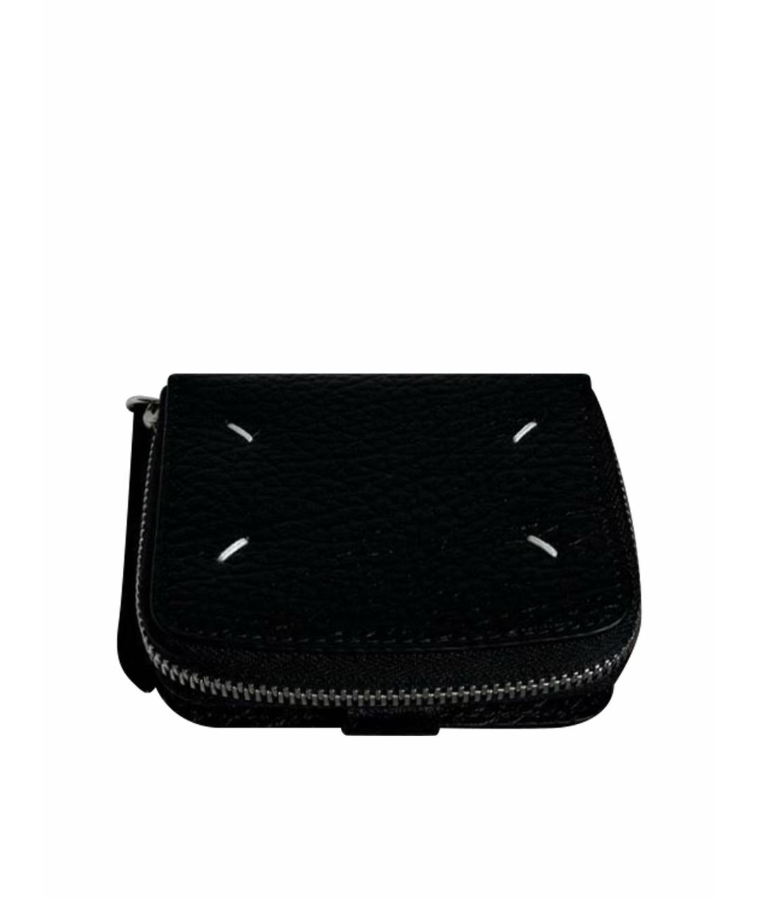 MAISON MARGIELA Черный кожаный кошелек, фото 1