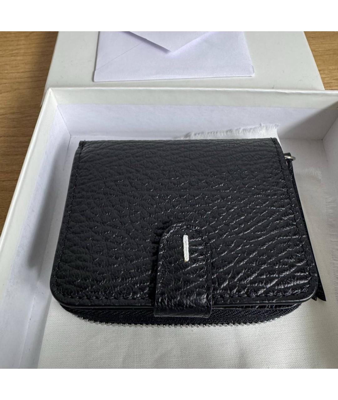 MAISON MARGIELA Черный кожаный кошелек, фото 8