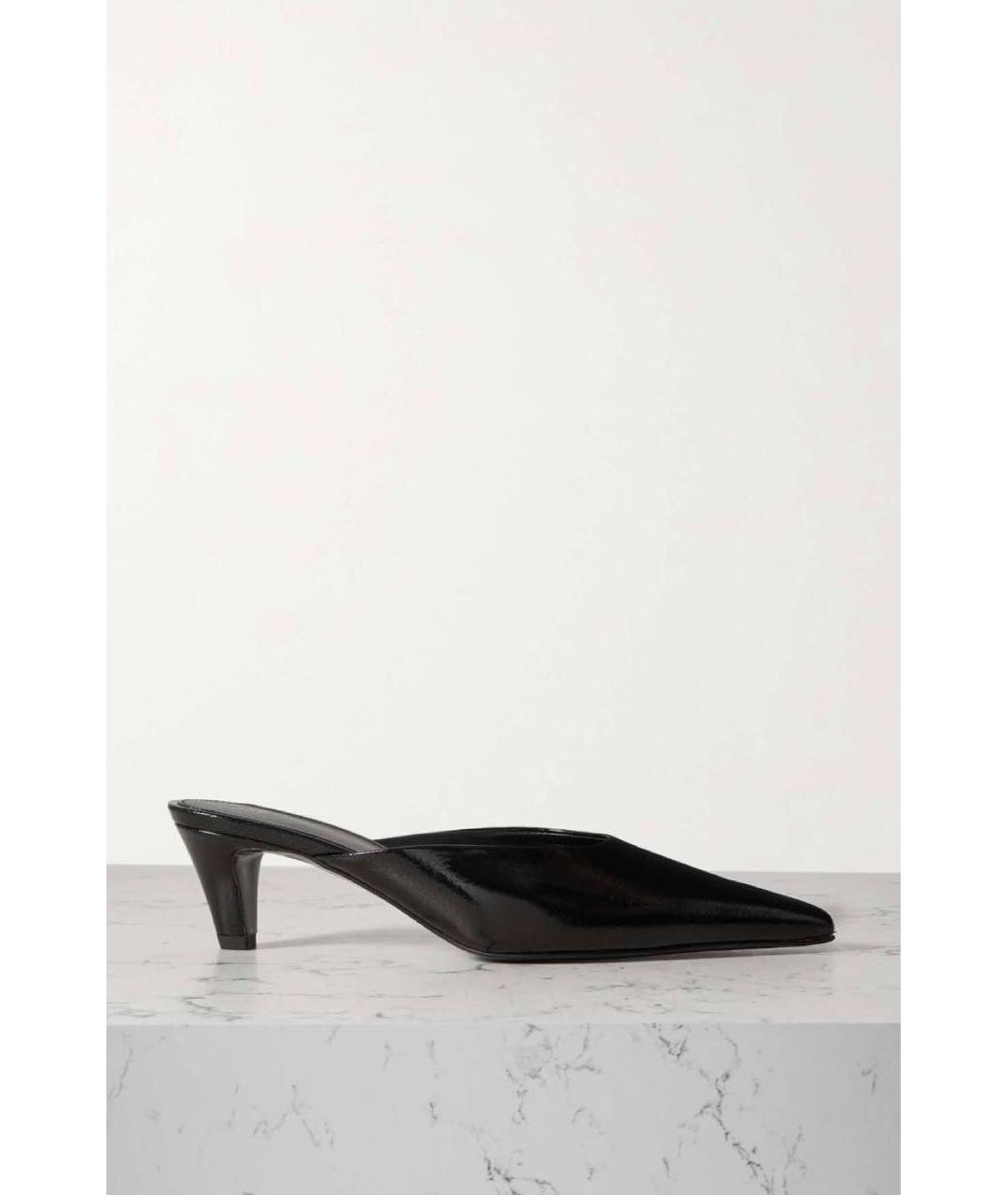 TOTEME Черные кожаные мюли, фото 5