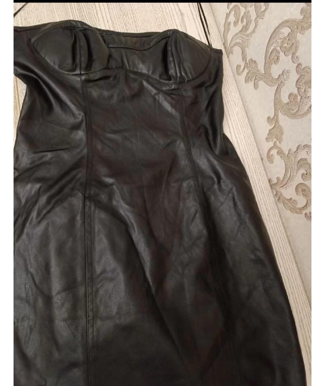 PINKO Черное полиэстеровое вечернее платье, фото 5