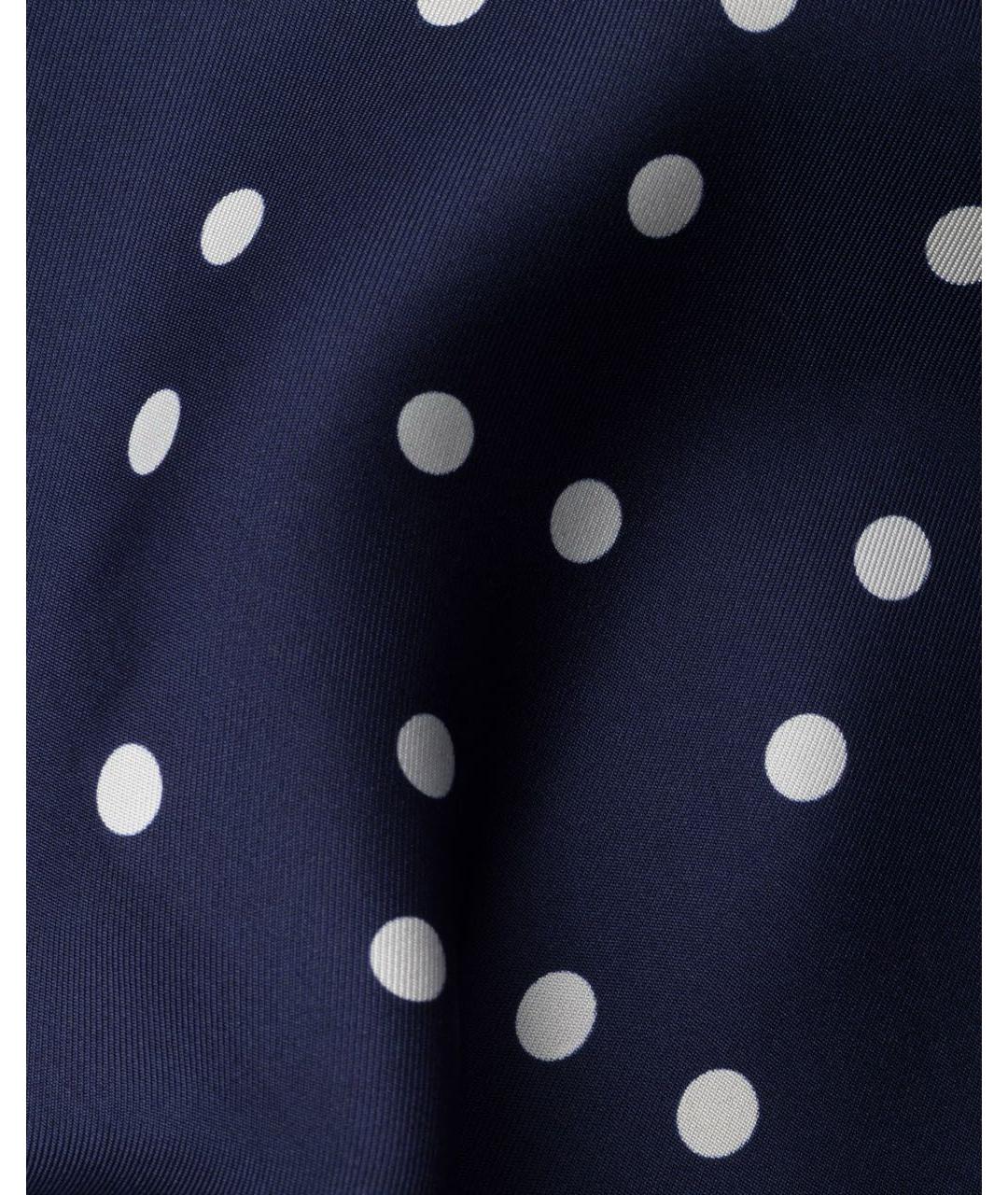 PRADA Темно-синий шелковый шарф, фото 3