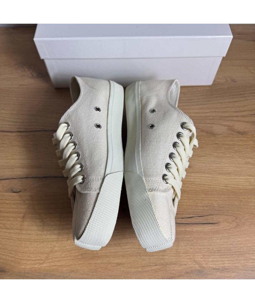MAISON MARGIELA Бежевые текстильные кеды, фото 5