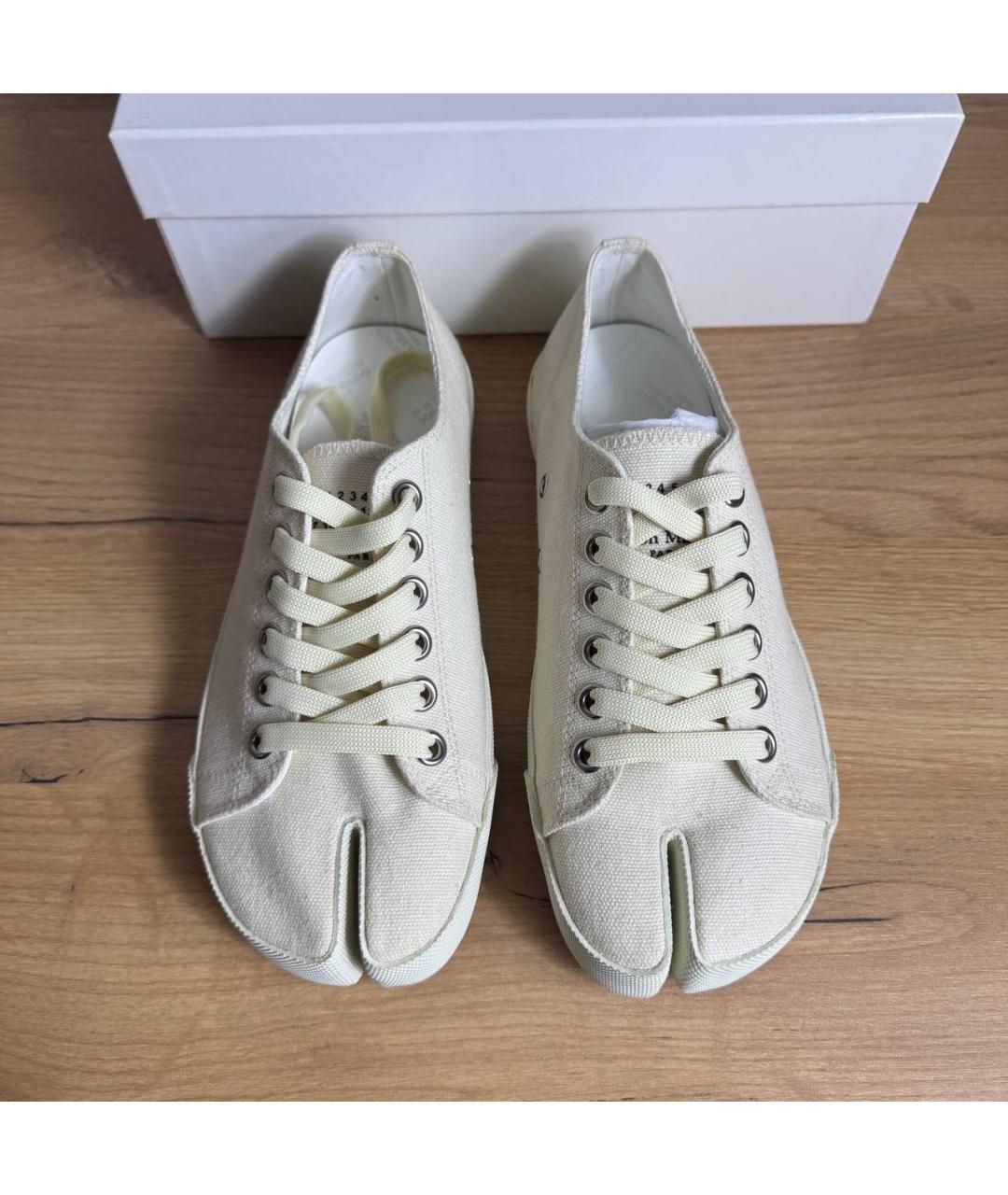 MAISON MARGIELA Бежевые текстильные кеды, фото 6