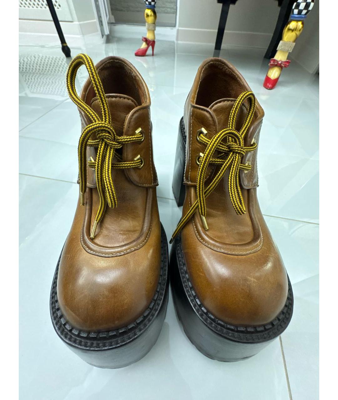 MARC JACOBS Коричневые кожаные ботильоны, фото 7