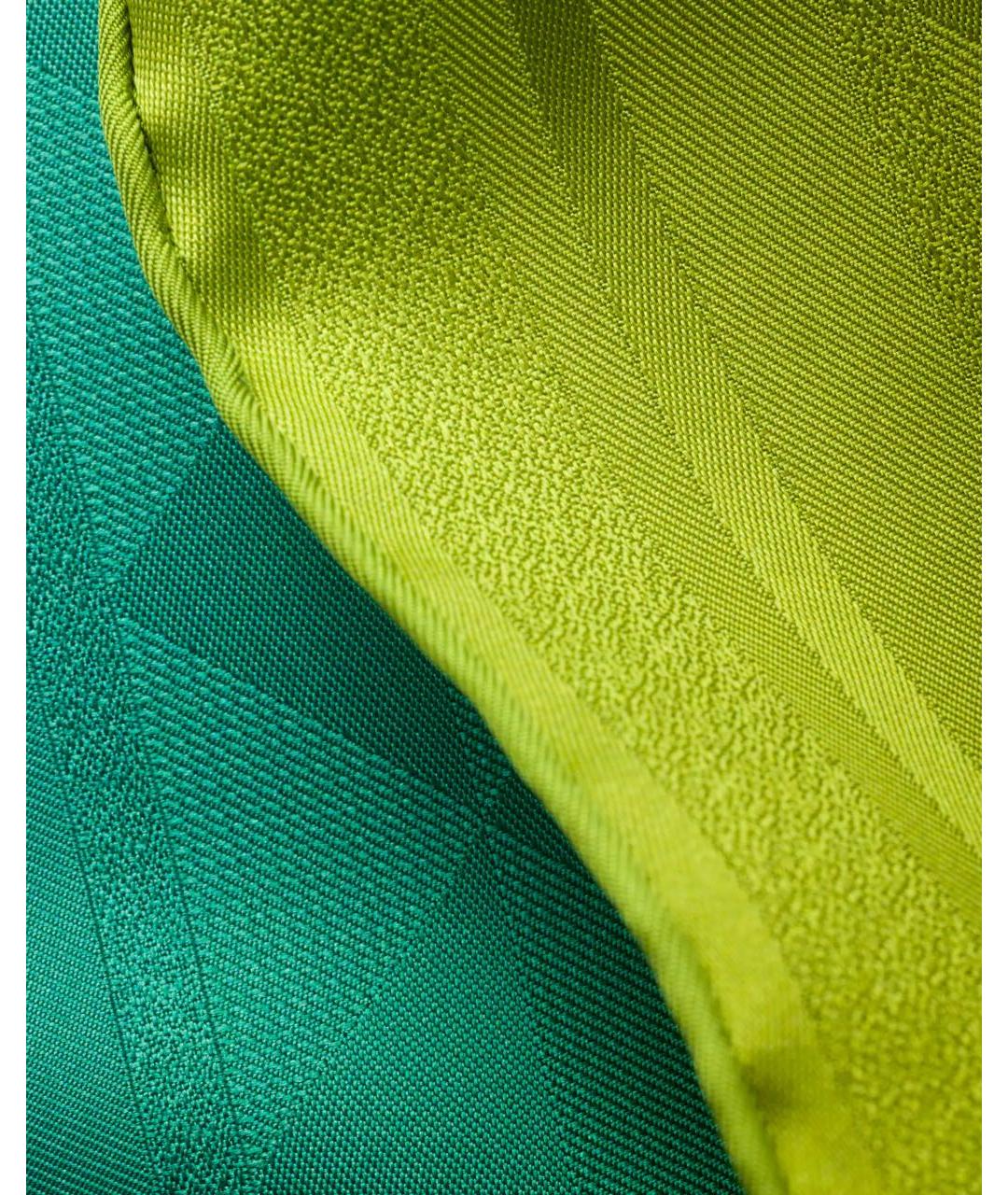 PRADA Зеленый шелковый шарф, фото 2