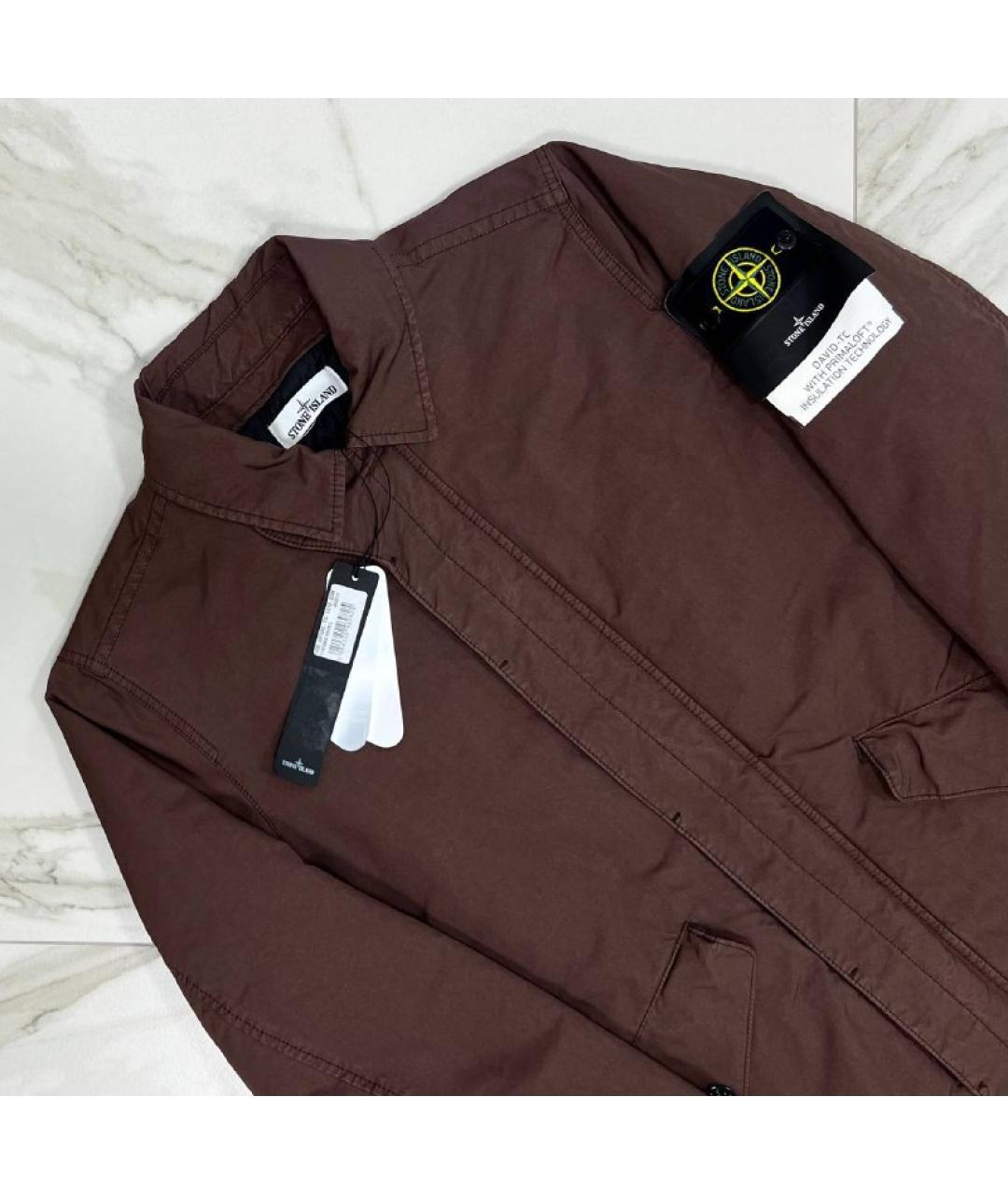 STONE ISLAND Коричневый тренч / плащ, фото 2