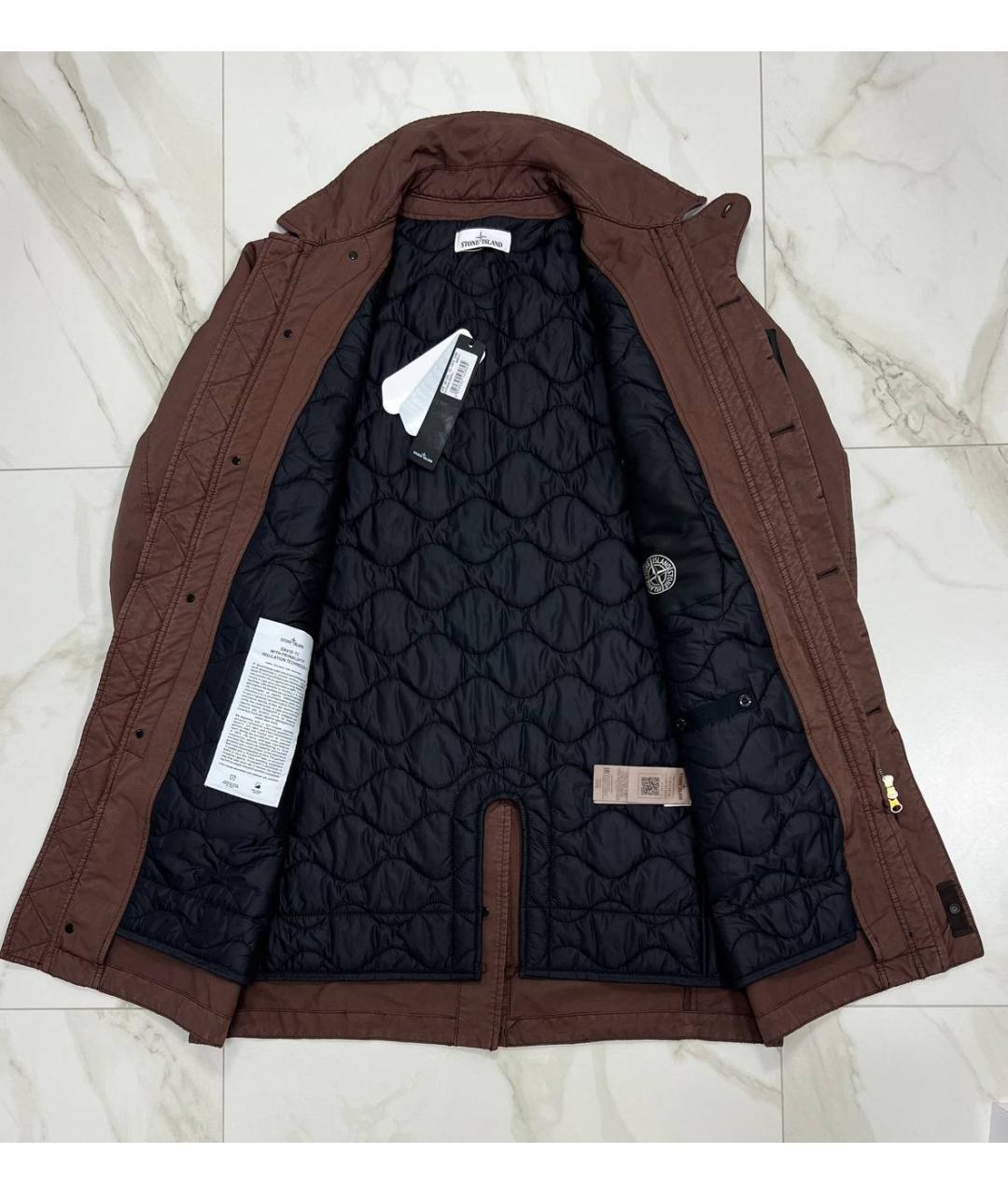 STONE ISLAND Коричневый тренч / плащ, фото 6
