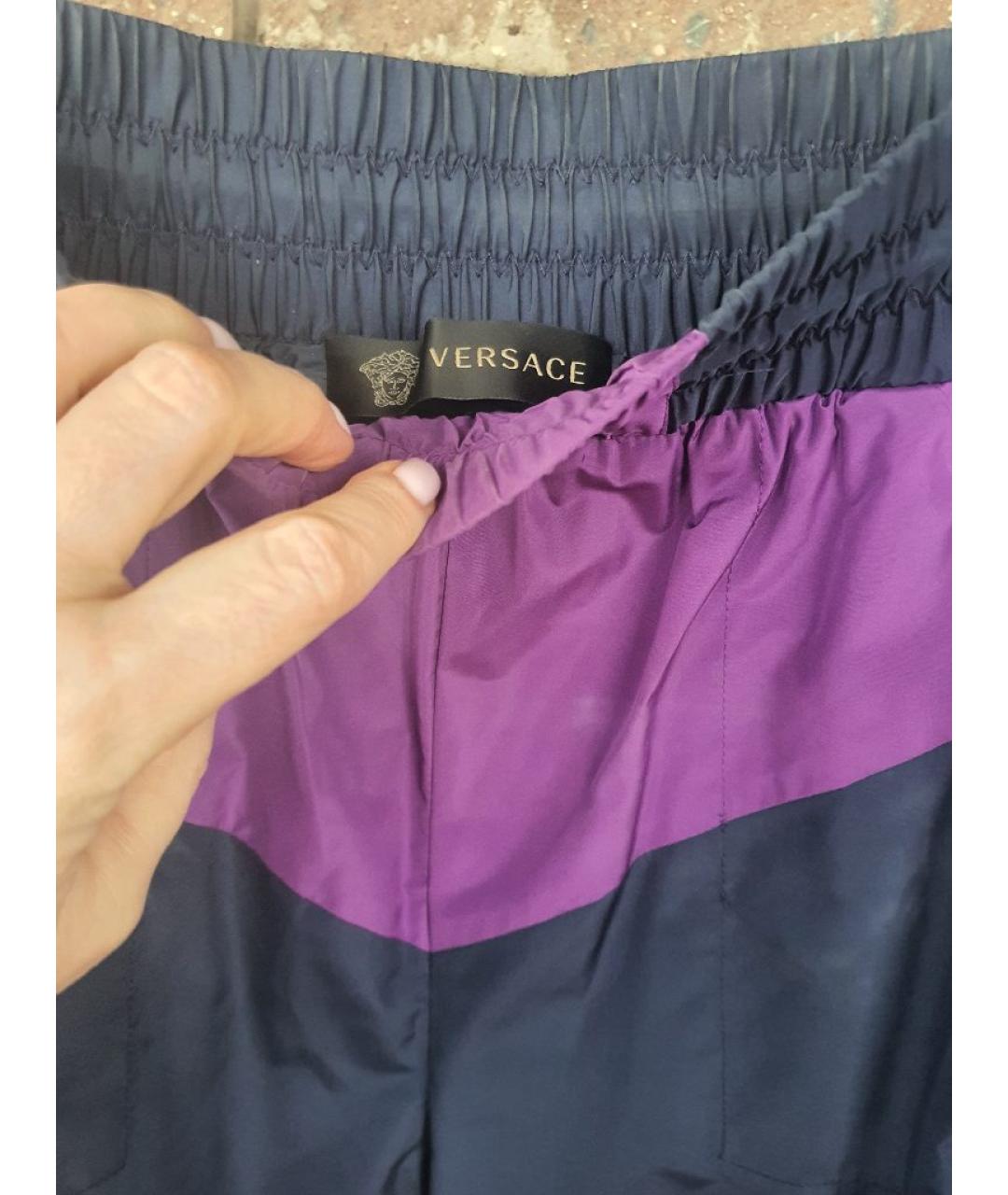 VERSACE COLLECTION Синий полиэстеровый костюм с брюками, фото 4