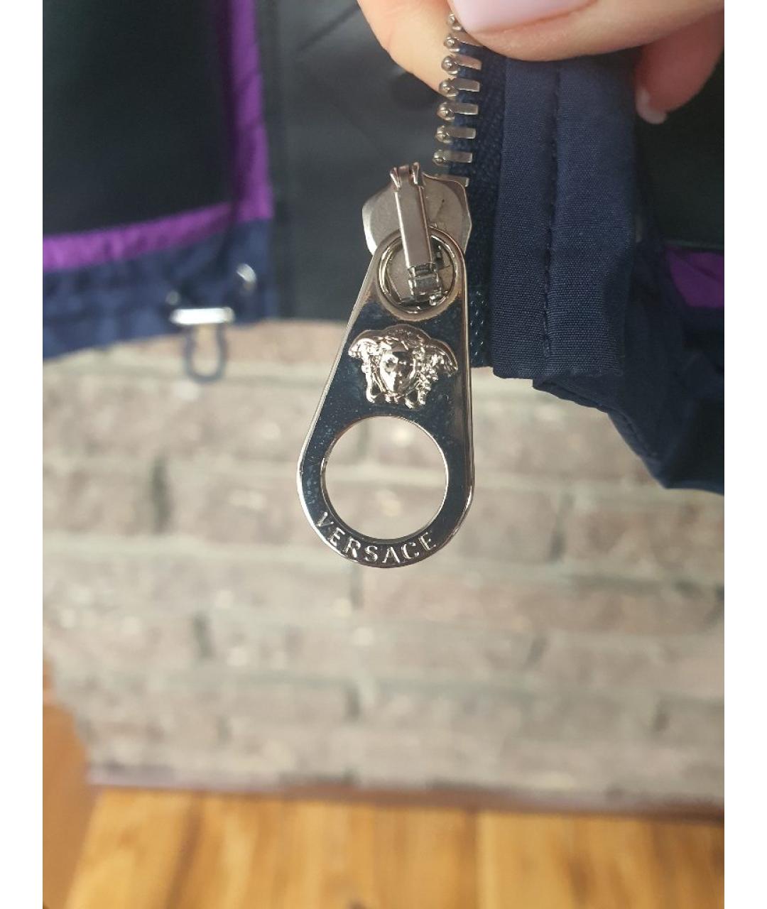 VERSACE COLLECTION Синий полиэстеровый костюм с брюками, фото 8