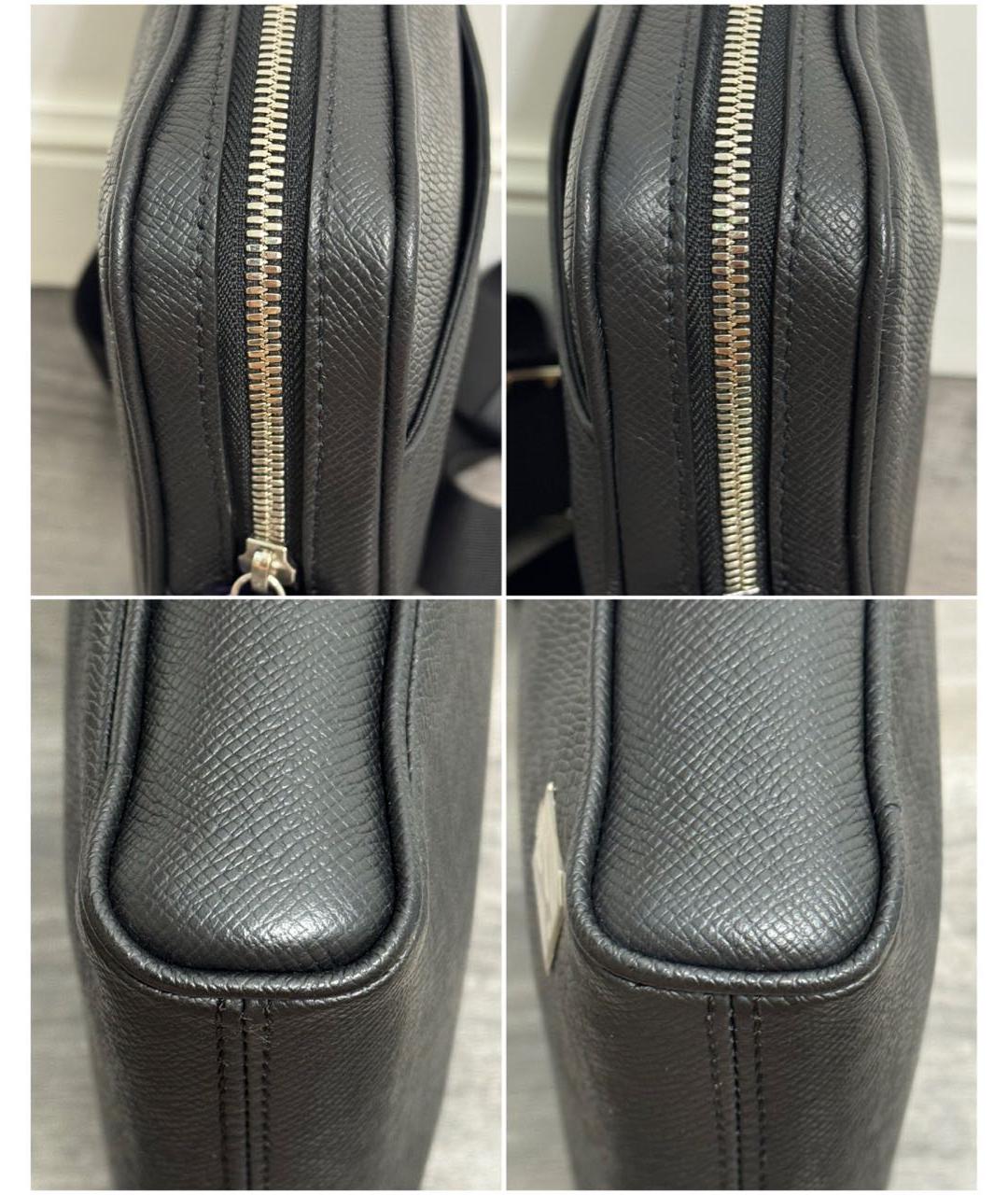 LOUIS VUITTON Черная кожаная сумка на плечо, фото 7