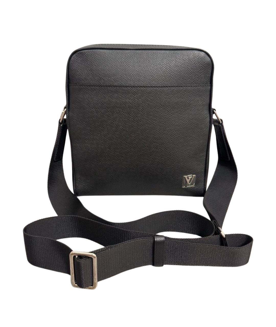 LOUIS VUITTON Черная кожаная сумка на плечо, фото 1