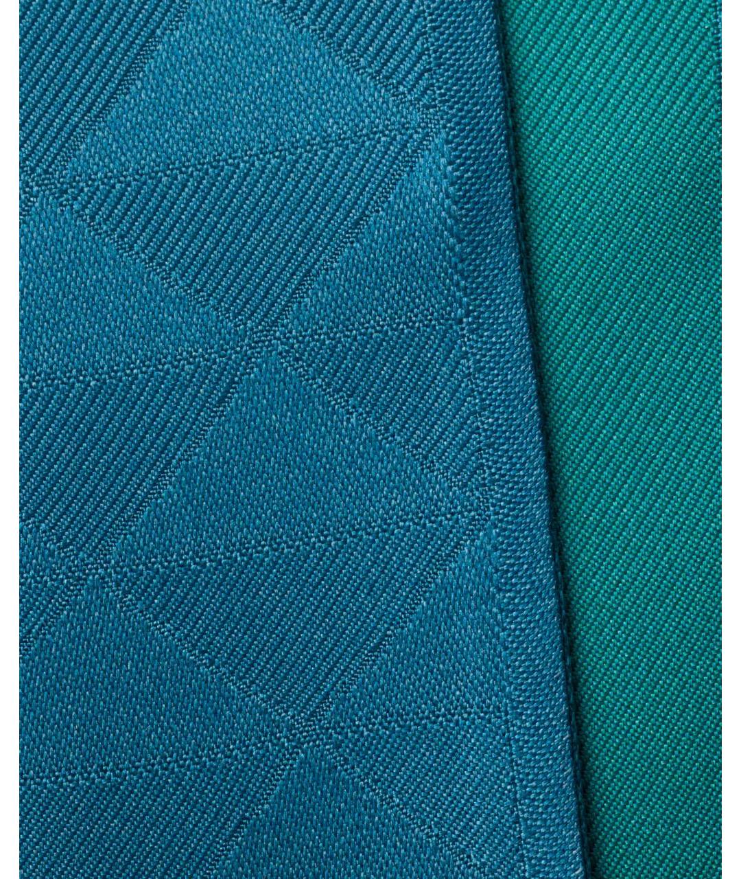 PRADA Голубой шелковый шарф, фото 2