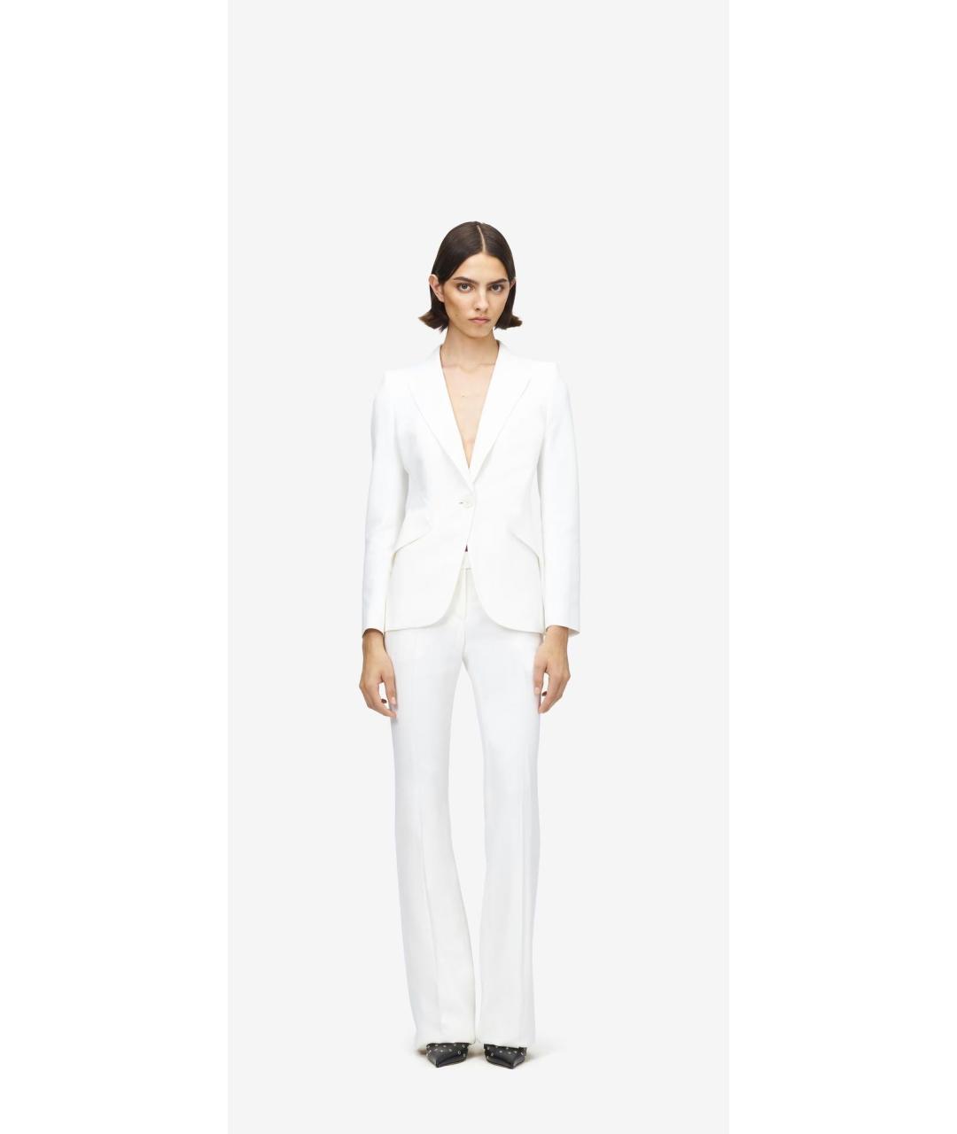 ALEXANDER MCQUEEN Белый вискозный жакет/пиджак, фото 6