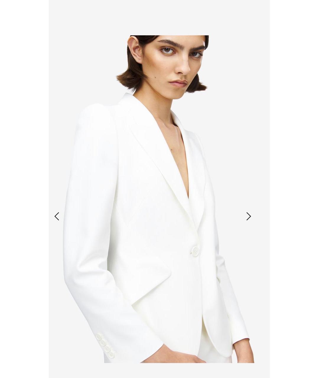 ALEXANDER MCQUEEN Белый вискозный жакет/пиджак, фото 4