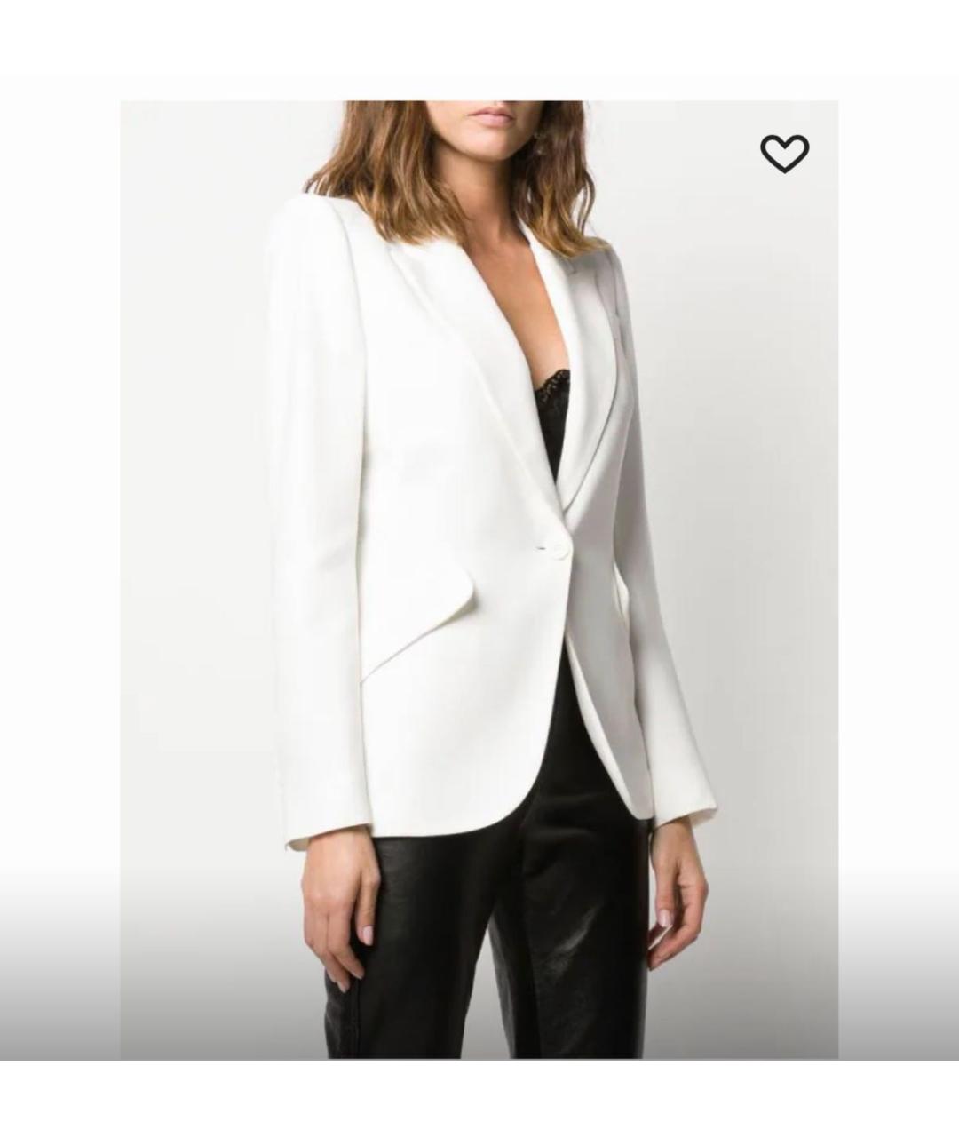 ALEXANDER MCQUEEN Белый вискозный жакет/пиджак, фото 3